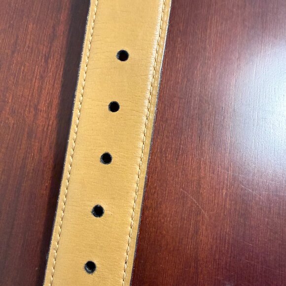 Gucci two-tone leather belt
